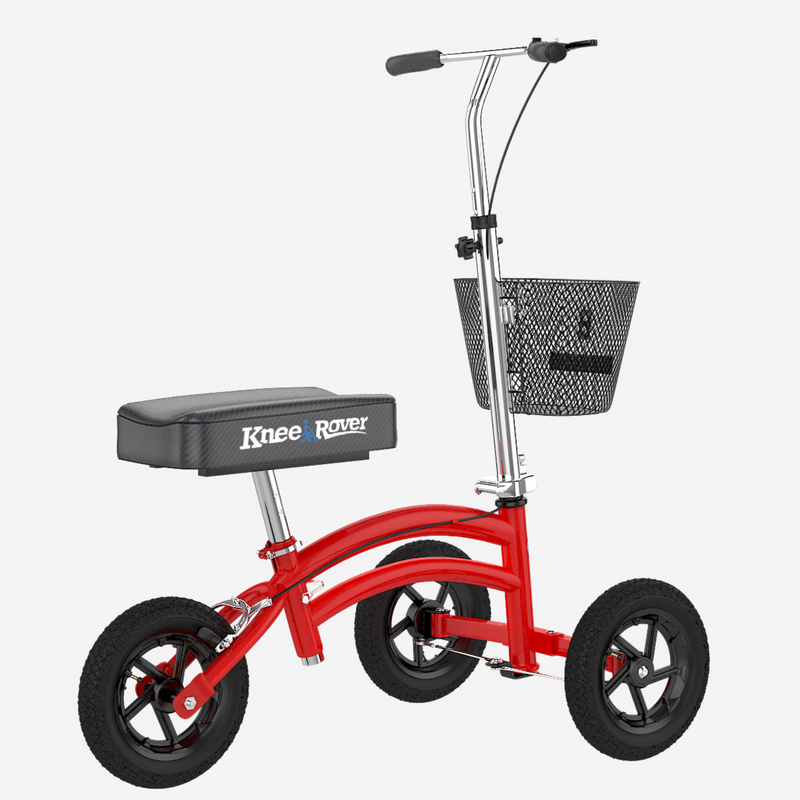 Load image into Gallery viewer, KneeRover® Jr All Terrain Knee Scooter Red - Preowned