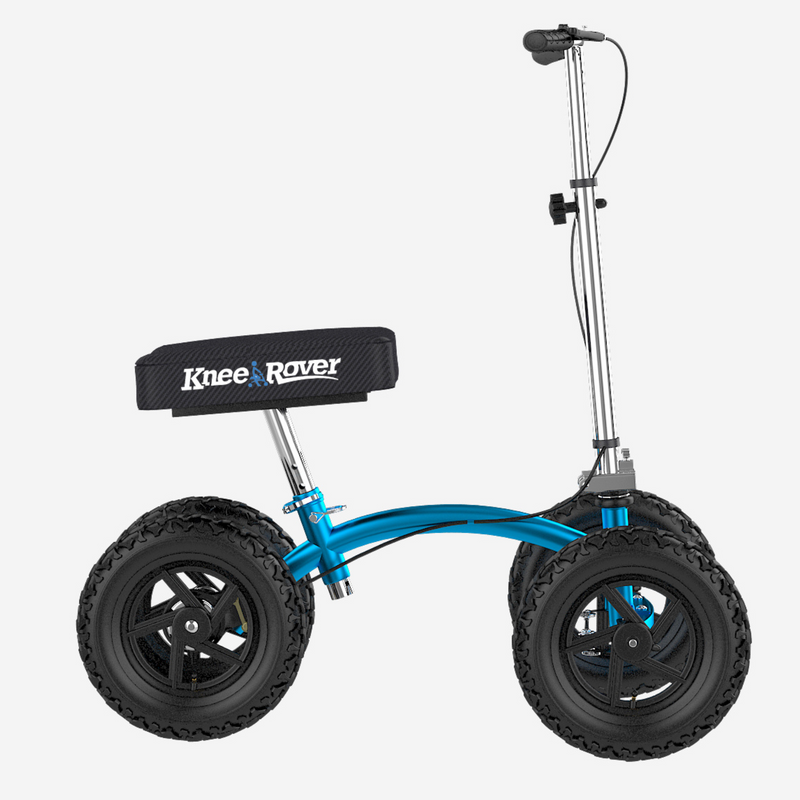Load image into Gallery viewer, KneeRover® QUAD All Terrain Knee Scooter Metallic Blue
