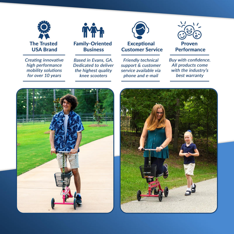 Load image into Gallery viewer, KneeRover® Steerable Knee Scooter Pink