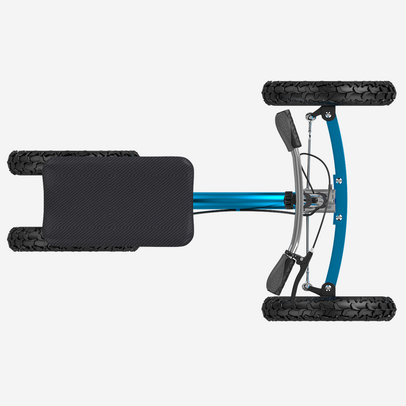 Load image into Gallery viewer, KneeRover® QUAD All Terrain Knee Scooter Metallic Blue - Open Box