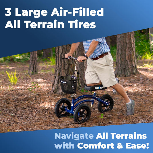 All Terrain KneeRover® Steerable Knee Scooter Blue