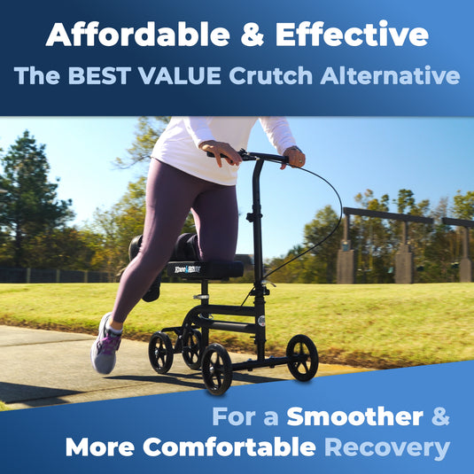 Economy KneeRover® Steerable Knee Scooter Black