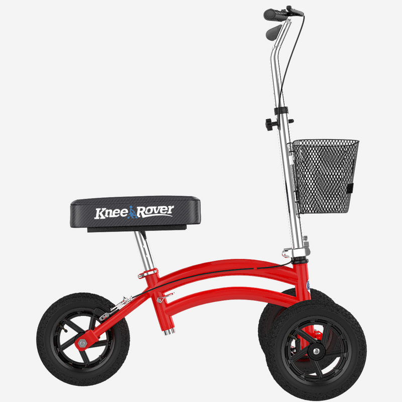 Load image into Gallery viewer, KneeRover® Jr All Terrain Knee Scooter Red - Open Box