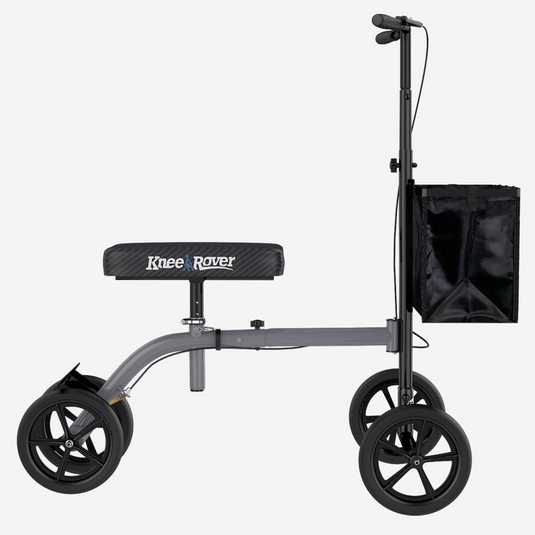 KneeRover® ULTRA Knee Walker - Lightweight Economy Steerable Knee Scooter in Platinum Gray - Preowned
