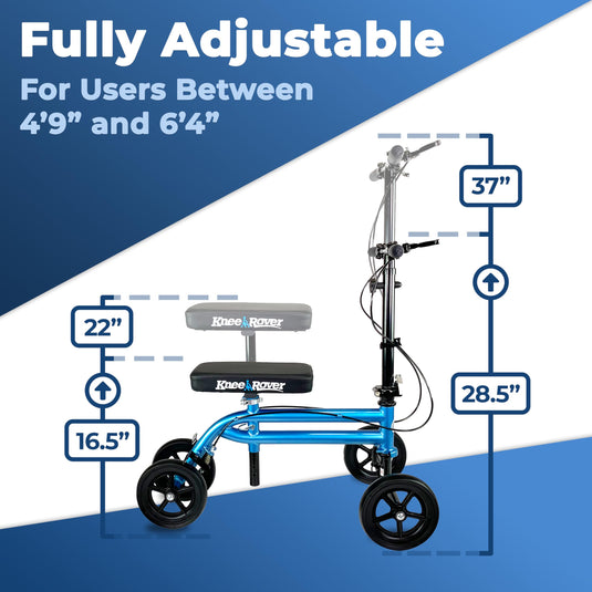Economy KneeRover® Steerable Knee Walker Metallic Blue