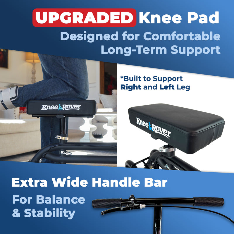 Load image into Gallery viewer, Economy KneeRover® Steerable Knee Scooter Black