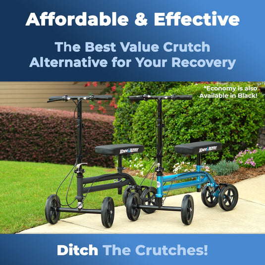 Economy KneeRover® Steerable Knee Walker Metallic Blue