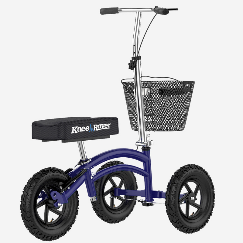 Load image into Gallery viewer, All Terrain KneeRover® Steerable Knee Scooter Blue - Open Box