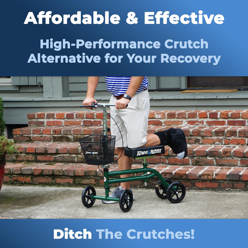 Load image into Gallery viewer, KneeRover®  Steerable Knee Scooter Green