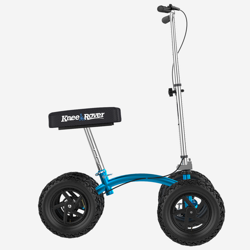 Load image into Gallery viewer, KneeRover® QUAD All Terrain Knee Scooter Metallic Blue - Open Box