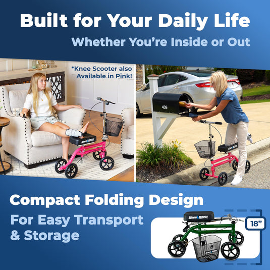 KneeRover®  Steerable Knee Scooter Green