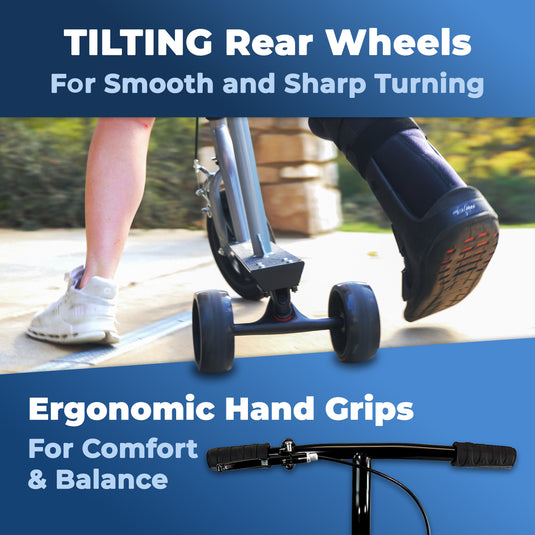 KneeRover® Walk Assist - Mobility Freedom Walking Bike in Silver