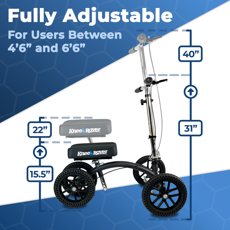 Load image into Gallery viewer, KneeRover® Quad HC - All Terrain Knee Walker In Matte Black - Open Box