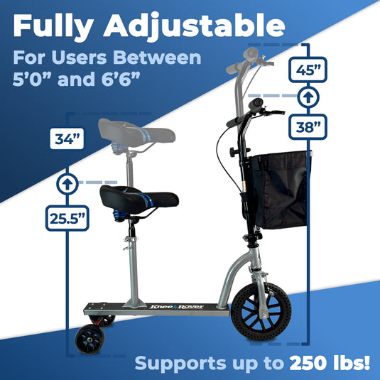 KneeRover® Walk Assist - Mobility Freedom Walking Bike in Silver