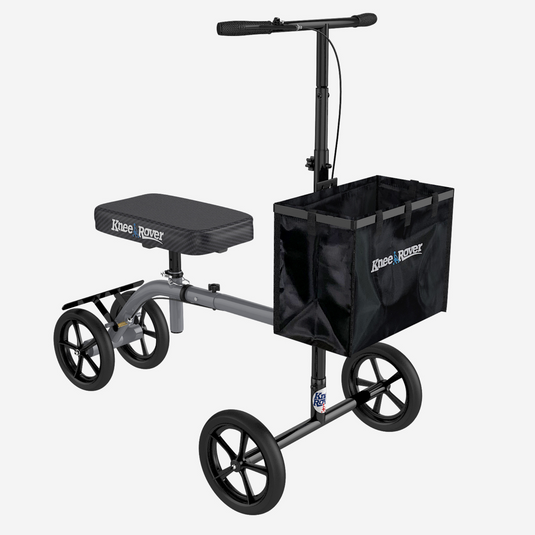 KneeRover® ULTRA Knee Walker - Lightweight Economy Steerable Knee Scooter in Platinum Gray - Preowned