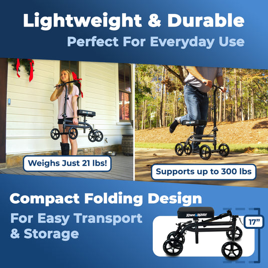 Economy KneeRover® Steerable Knee Scooter Black