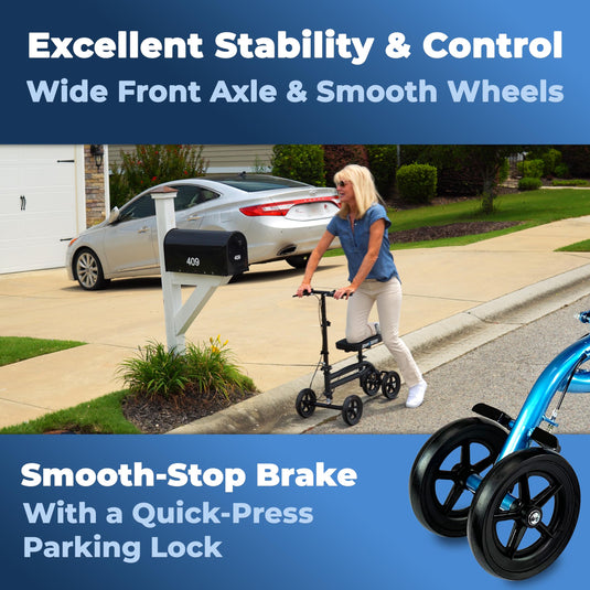 Economy KneeRover® Steerable Knee Walker Metallic Blue