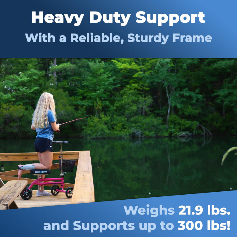 Load image into Gallery viewer, KneeRover® Steerable Knee Scooter Pink