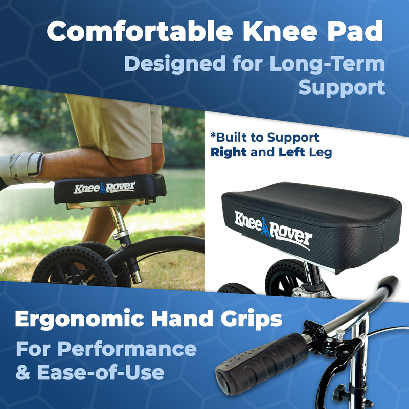 Load image into Gallery viewer, KneeRover® Quad HC - All Terrain Knee Walker In Matte Black - Open Box