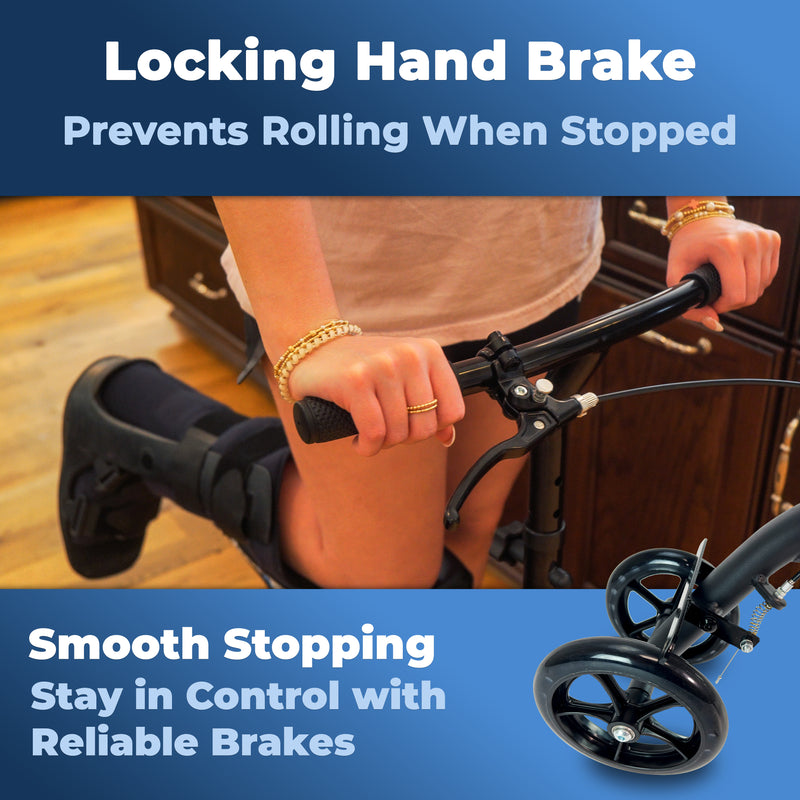 Load image into Gallery viewer, Economy KneeRover® Steerable Knee Scooter Black