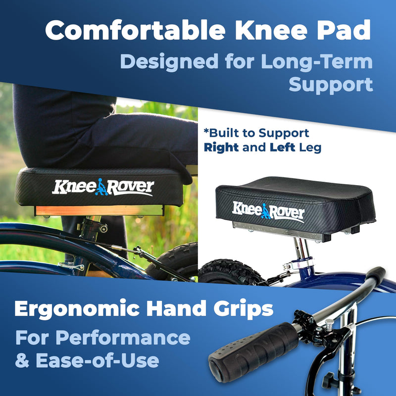 Load image into Gallery viewer, All Terrain KneeRover® Steerable Knee Scooter Blue