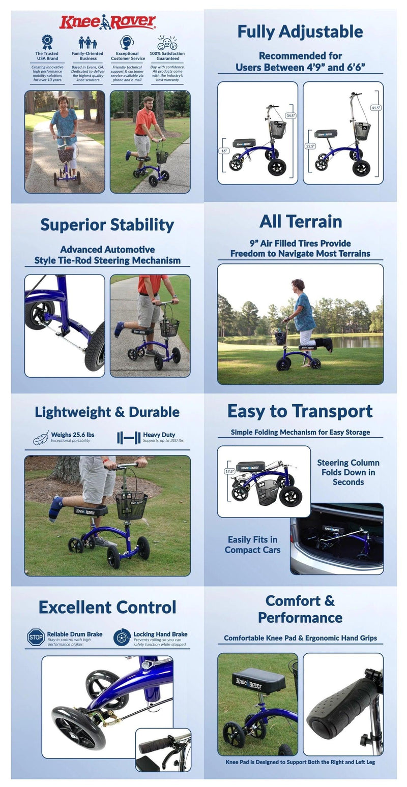 Load image into Gallery viewer, KneeRover® HYBRID All Terrain Knee Scooter - KneeRover