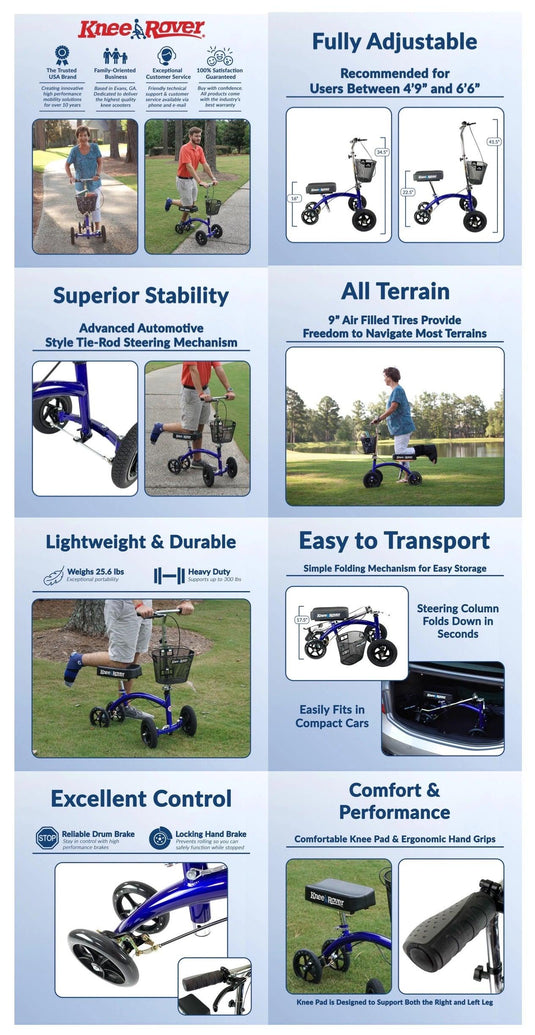 KneeRover® HYBRID All Terrain Knee Scooter - KneeRover
