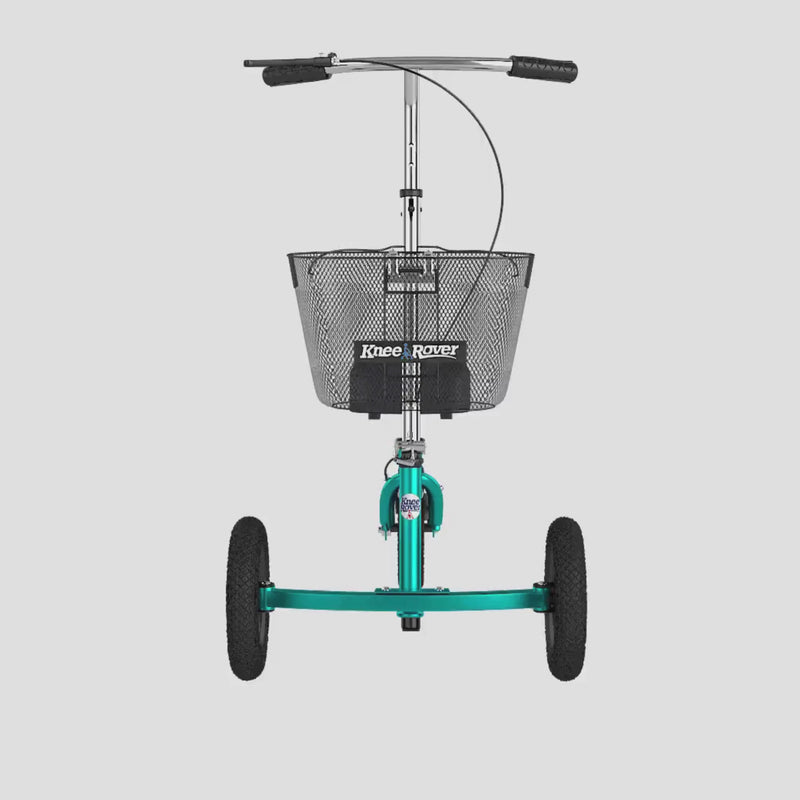 Load and play video in Gallery viewer, KneeRover® Jr All Terrain Knee Scooter Coastal Teal - Preowned