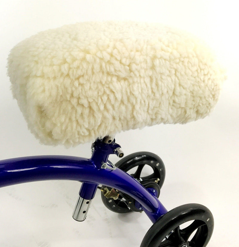 Load image into Gallery viewer, kneerover-r-deluxe-faux-sheepskin-knee-walker-kneepad-cover-with-thick-comfortable-padding-kneerover-4 - KneeRover