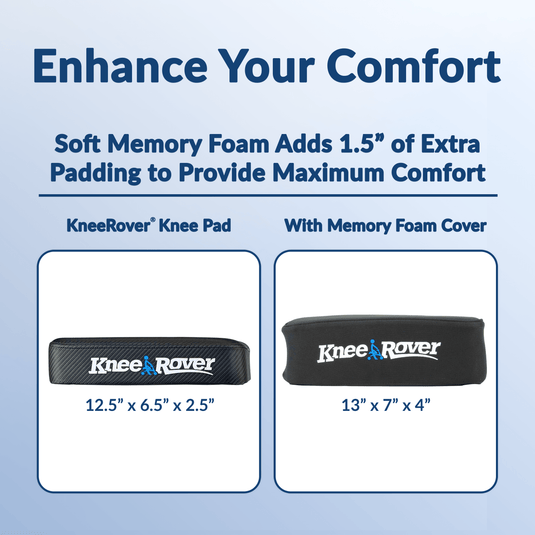 KneeRover® Memory Foam Knee Walker Kneepad Cover - KneeRover