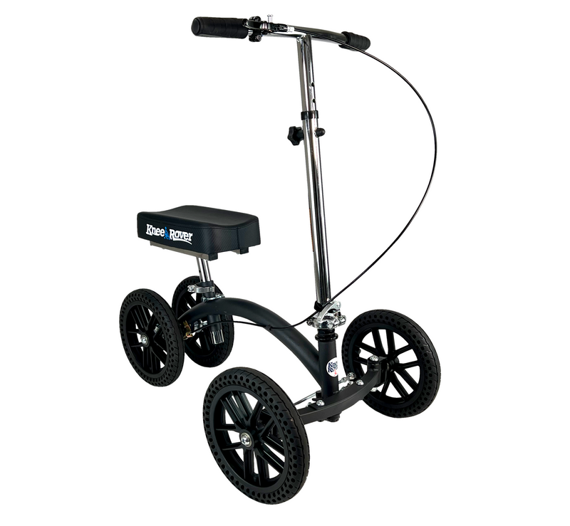 Load image into Gallery viewer, KneeRover® Quad HC - All Terrain Knee Walker In Matte Black
