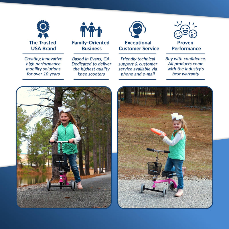 Load image into Gallery viewer, Knee Walker Jr Pediatric and Smaller Adult Knee Scooter Pink
