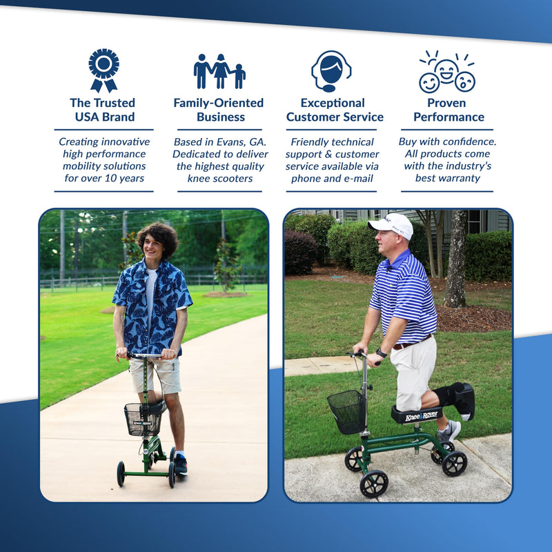 Load image into Gallery viewer, KneeRover®  Steerable Knee Scooter Green
