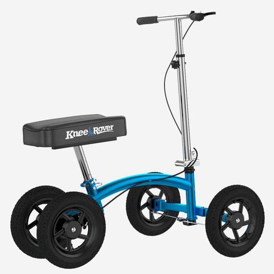 KneeRover® Quad Jr - All Terrain Knee Walker In Metallic Blue - Open B
