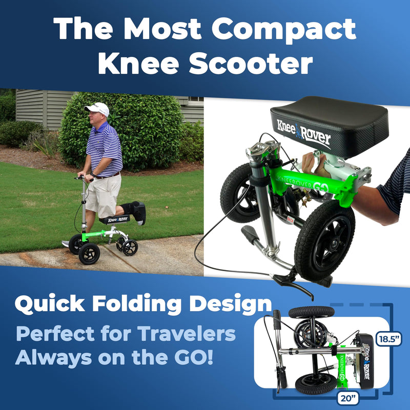 Load image into Gallery viewer, KneeRover® GO HYBRID Knee Scooter  with ALL TERRAIN Front Wheels

