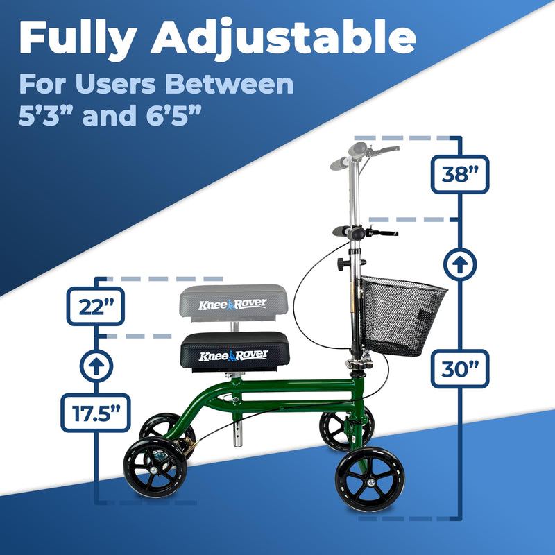 Load image into Gallery viewer, KneeRover®  Steerable Knee Scooter Green
