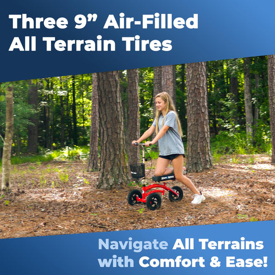 KneeRover® Jr All Terrain Knee Scooter Red