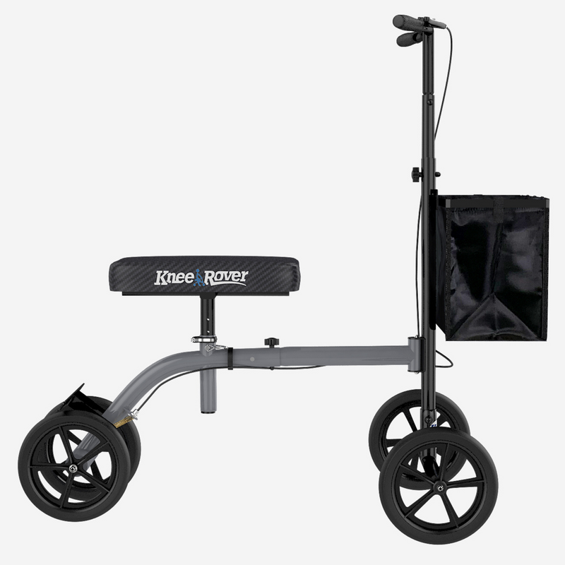 Load image into Gallery viewer, KneeRover® ULTRA Knee Walker - Lightweight Economy Steerable Knee Scooter in Platinum Gray
