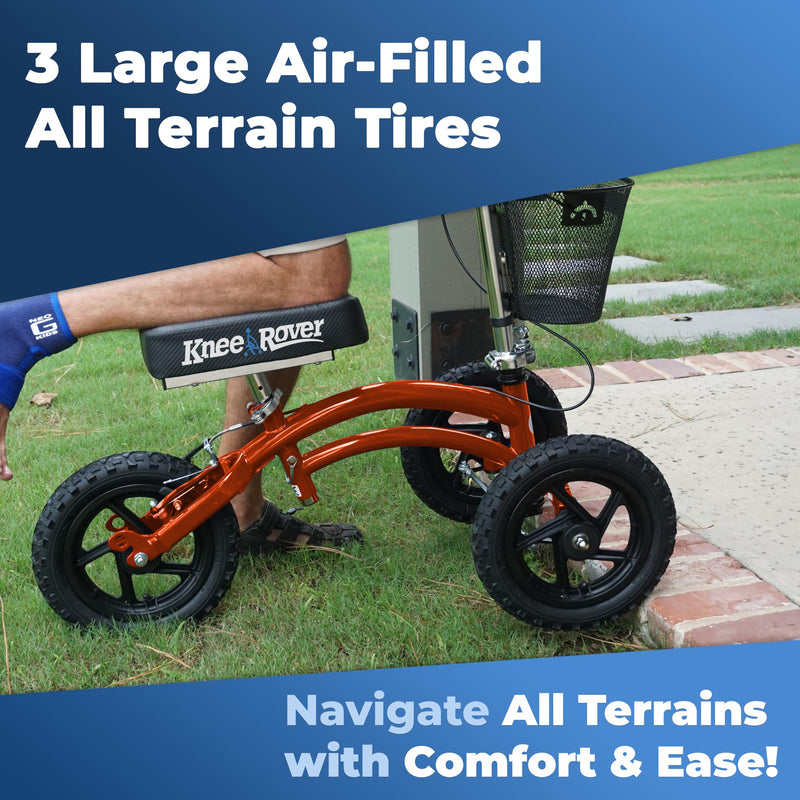 Load image into Gallery viewer, All Terrain KneeRover® Steerable  Knee Scooter Canyon Orange
