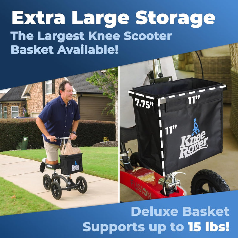 Load image into Gallery viewer, KneeRover Deluxe Knee Scooter Universal Basket Accessory with 15 Pound Weight Capacity
