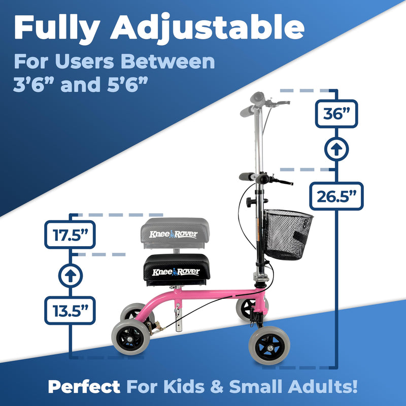 Load image into Gallery viewer, Knee Walker Jr Pediatric and Smaller Adult Knee Scooter Pink
