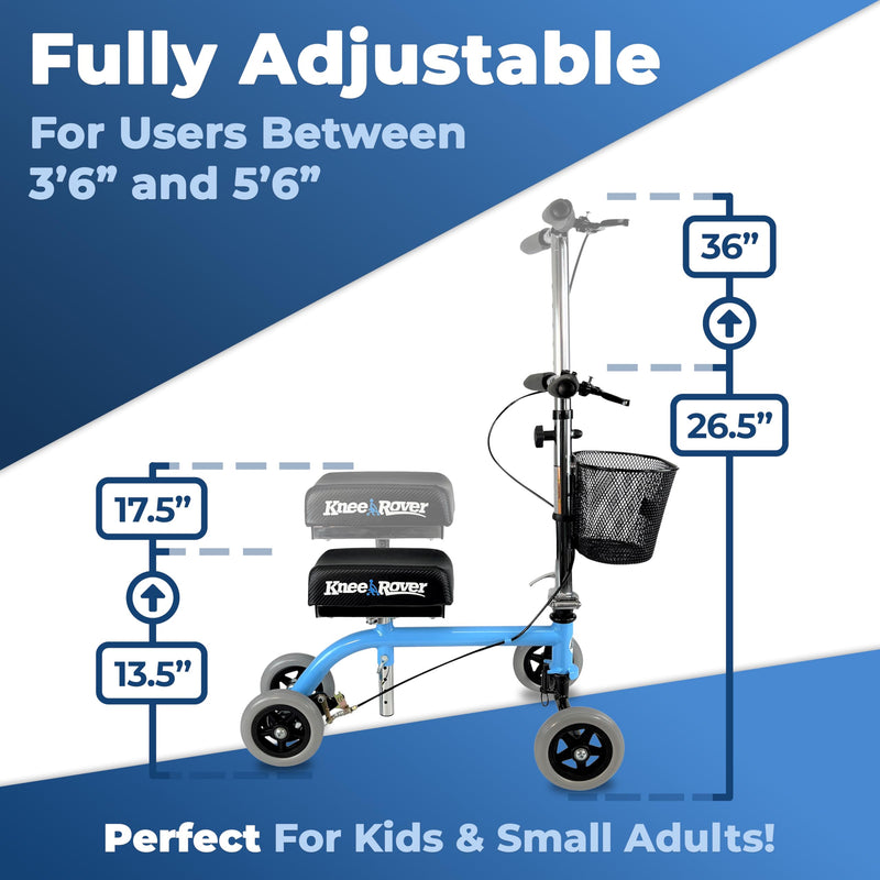 Load image into Gallery viewer, Knee Walker Jr Pediatric and Smaller Adult Knee Scooter Blue
