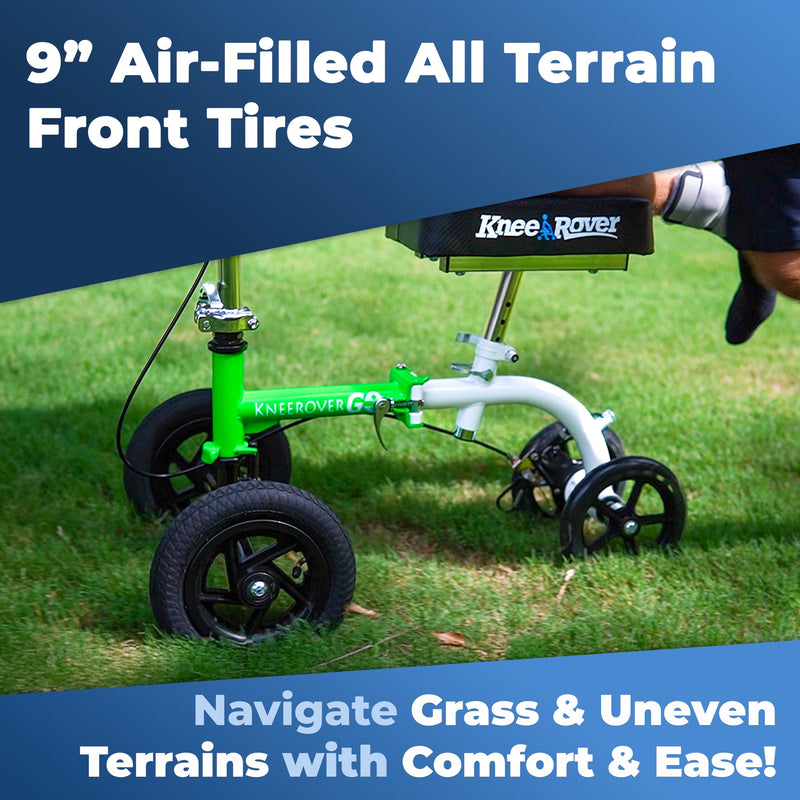 Load image into Gallery viewer, KneeRover® GO HYBRID Knee Scooter  with ALL TERRAIN Front Wheels

