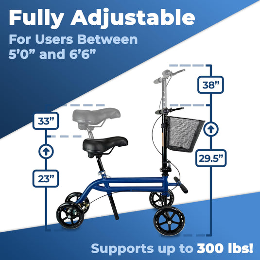 KneeRover® Steerable Seated Scooter