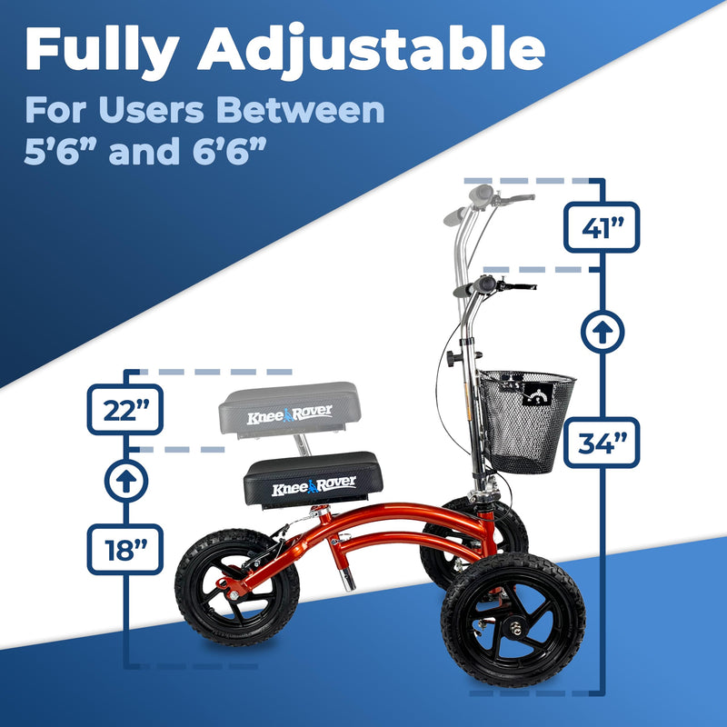 Load image into Gallery viewer, All Terrain KneeRover® Steerable  Knee Scooter Canyon Orange
