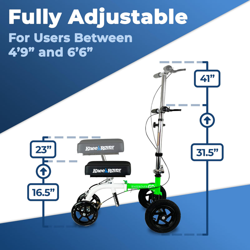 Load image into Gallery viewer, KneeRover® GO HYBRID Knee Scooter  with ALL TERRAIN Front Wheels
