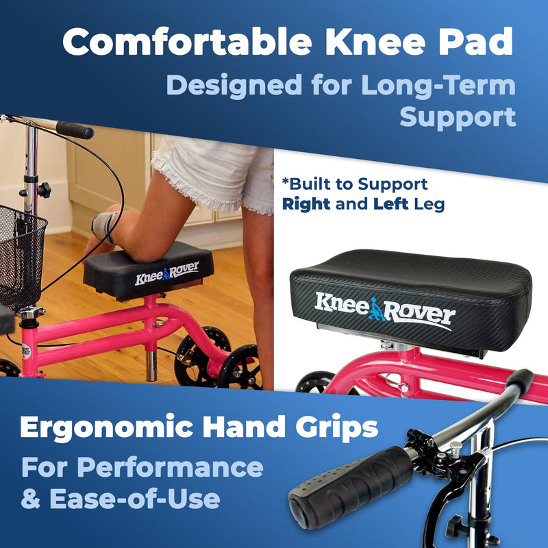 Load image into Gallery viewer, KneeRover® Steerable Knee Scooter Pink
