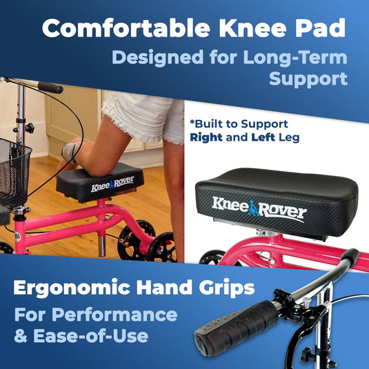 KneeRover® Steerable Knee Scooter Pink
