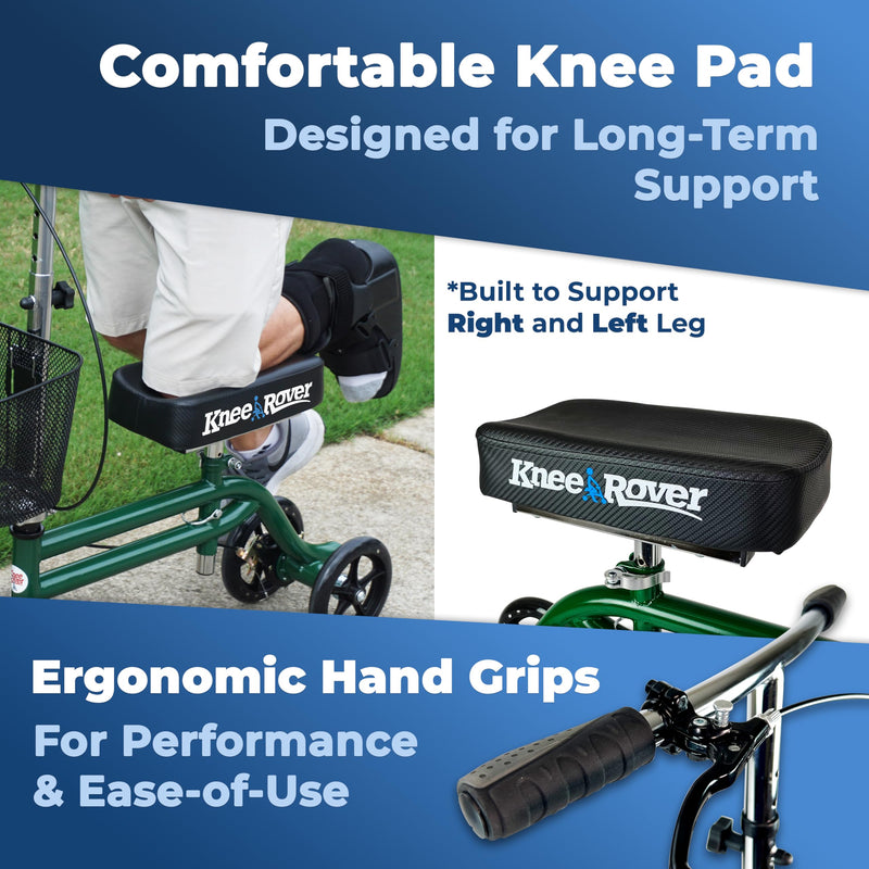 Load image into Gallery viewer, KneeRover®  Steerable Knee Scooter Green
