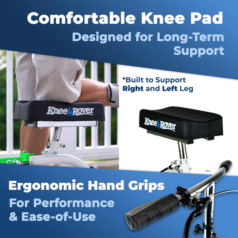 Load image into Gallery viewer, KneeRover® GO HYBRID Knee Scooter  with ALL TERRAIN Front Wheels
